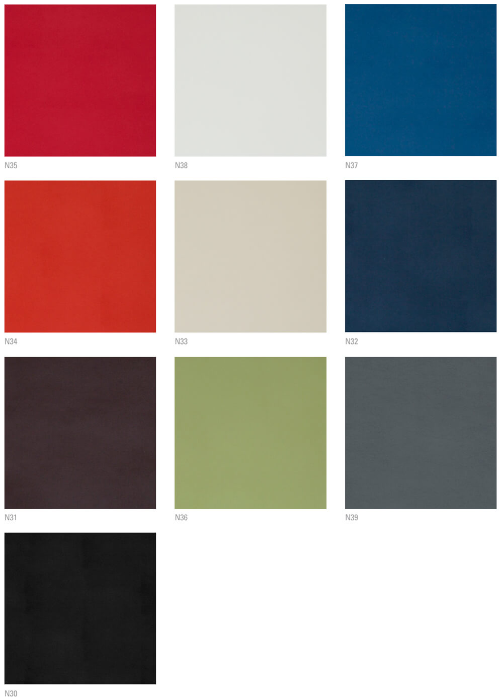 Colores de tapizado piel para butaca